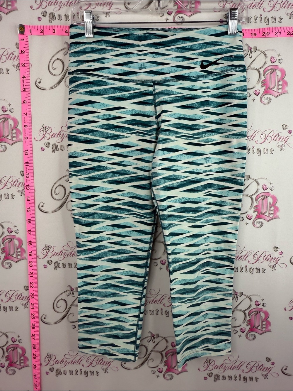Nike capri tights Teal and White Capri Leggings